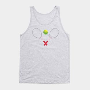 Tennis Ball and Rackets Tank Top